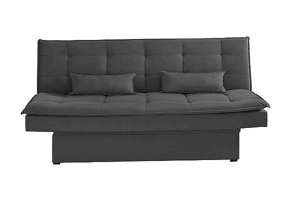 SOFA CAMA BAU SF.5840 BUZIOS/21 VEL CINZA 2303/A - LUXURY