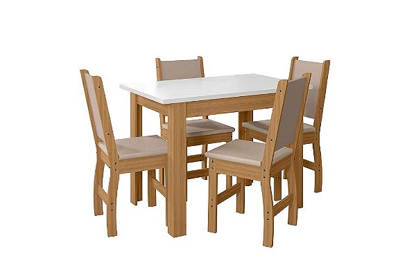 MESA BELLAGIO C/4 CAD CLARA FR/OFF - POLIMAM