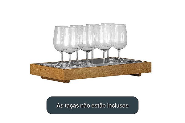 BANDEJA SIRIUS AMADEIRADO/ESPELHO - DELINE DECOR