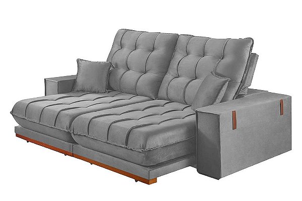 SOFA RETR XANGAI 230 -LIN CINZA 27 - BOARETO