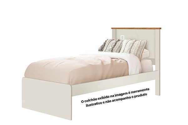 CAMA BARCELONA SOLTEIRO NATURE/OFF - TEBARROT