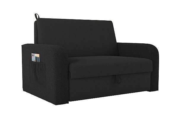 SOFA CAMA SF.5120 DAIANE (C/ BRACO) ANIME PRETO/379 - MATRIX