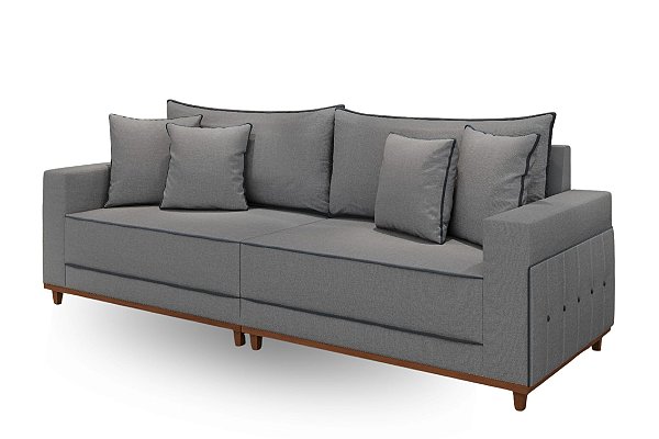 SOFA LIVING SF.6510 MONTE CLARO 216 LIN CINZA 2114 - LUFER