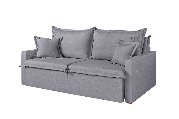 SOFA RETR AUSTRIA 180CM LIN CINZA/27 - BOARETO