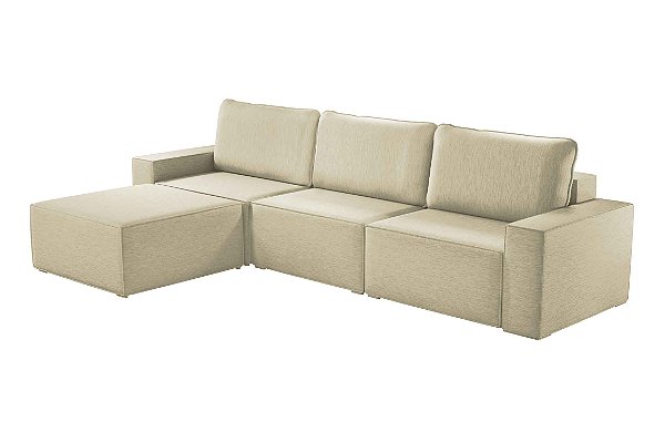 SOFA LE CANTON 3MOD 80 + PUFF LIN BEGE/30 - IMPERIO