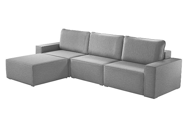 SOFA LE CANTON 3MOD 80 + PUFF LIN CINZA/27 - IMPERIO