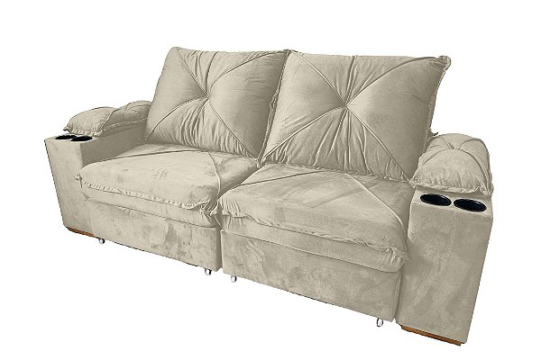 SOFA RETR STANLEY C/COOLER 215 BEGE - ESTOFAMART