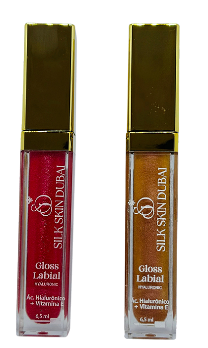 2 Gloss Labial Hyaluronic Shine Cereja e Nude (6,5 ml)