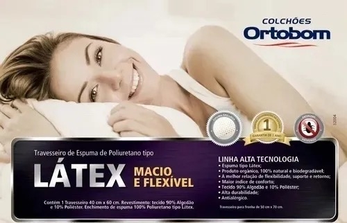Travesseiro de Látex Ortobom - Vitrine Colchões