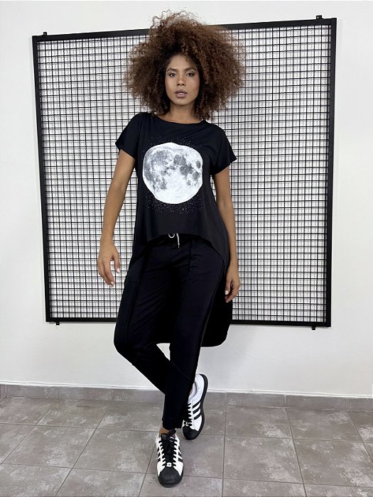 Blusa Mullet Lua Cheia - PRETO