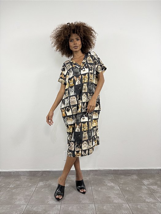 Vestido Vogue V Gatos - CORES