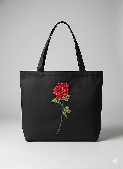 Bolsa Rosa 3D - PRETO