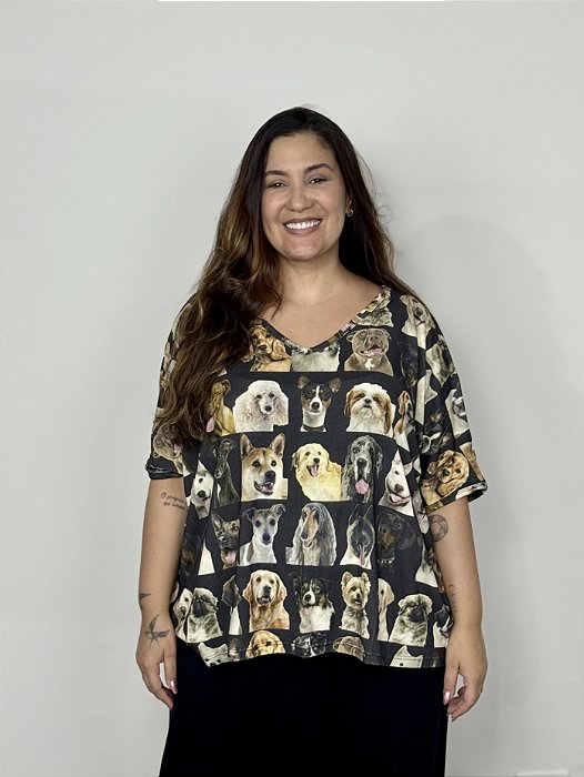 Blusa Veneza Cachorros - CORES