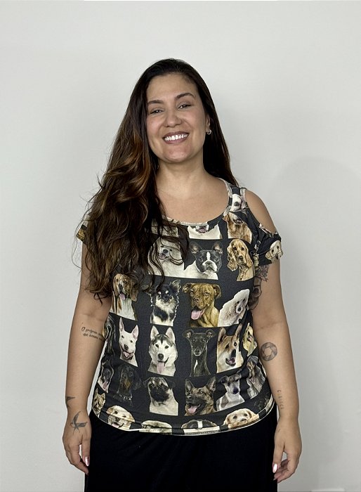 Blusa Ombro Cachorros - CORES