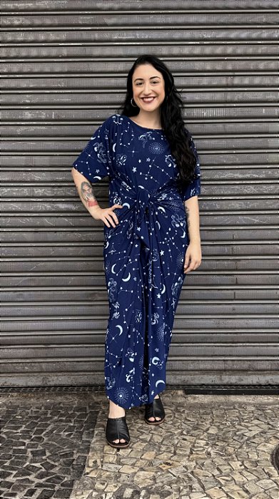 Vestido Amarrações Signos - AZUL MARINHO