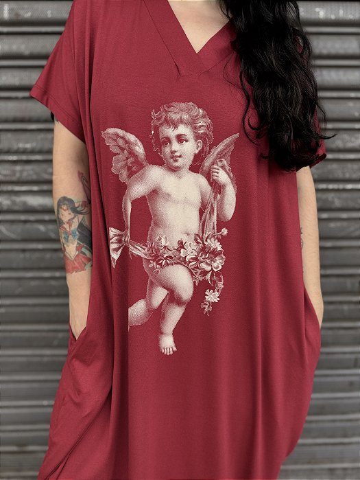 Vestido Vogue V Anjo - BORDÔ