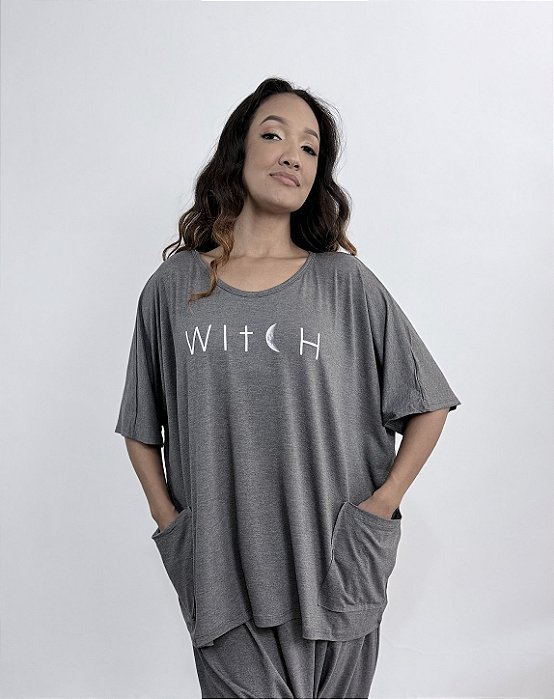Blusa Quadrada Witch - CINZA ESCURO