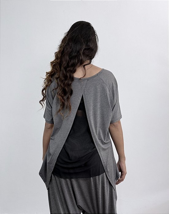 Blusa Essencia Lua Planetas - CINZA ESCURO