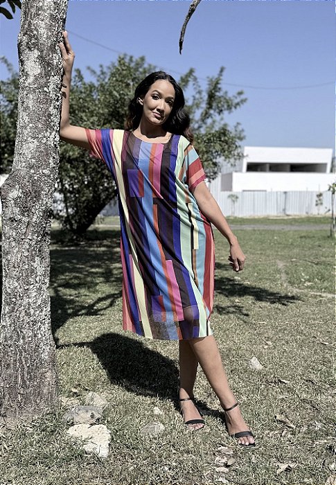 Vestido Tule Frequência - CORES