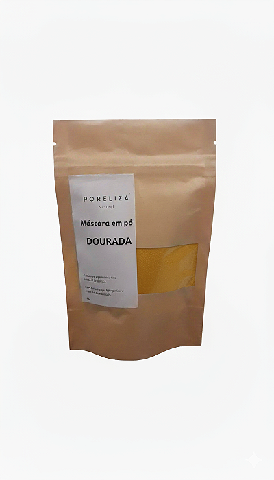 Máscara em Pó de Argila Dourada PorEliza Natural 50g/ Máscara de argila