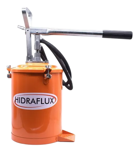 Bomba Manual de Graxa com Balde 7 Kg Profissional Hidraflux