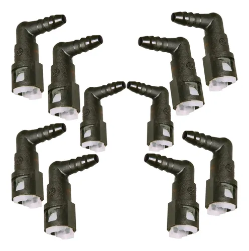 Kit com 10 Conectores Bartolomeu Engate Rápido 5/16 x 5/16 90° - QC003