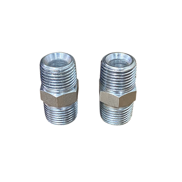 Adaptador Macho Fixo em Aço Carbono 3/8" NPT - 2 Unidades