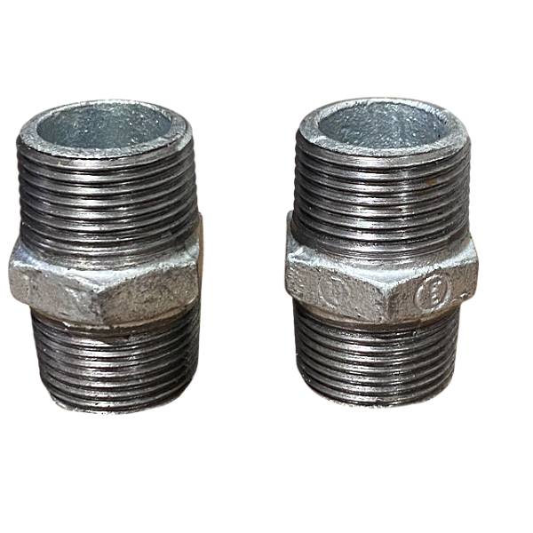 Adaptador Macho Fixo em Ferro Galvanizado 1" NPT - 2 Unidades