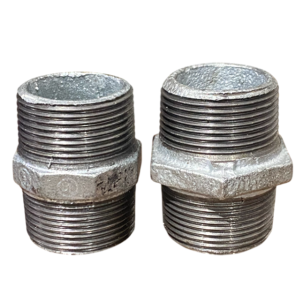 Adaptador Macho Fixo em Ferro Galvanizado 1.1/4" NPT - 2 Unidades