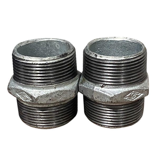Adaptador Macho Fixo em Ferro Galvanizado 1.1/2" NPT - 2 Unidades
