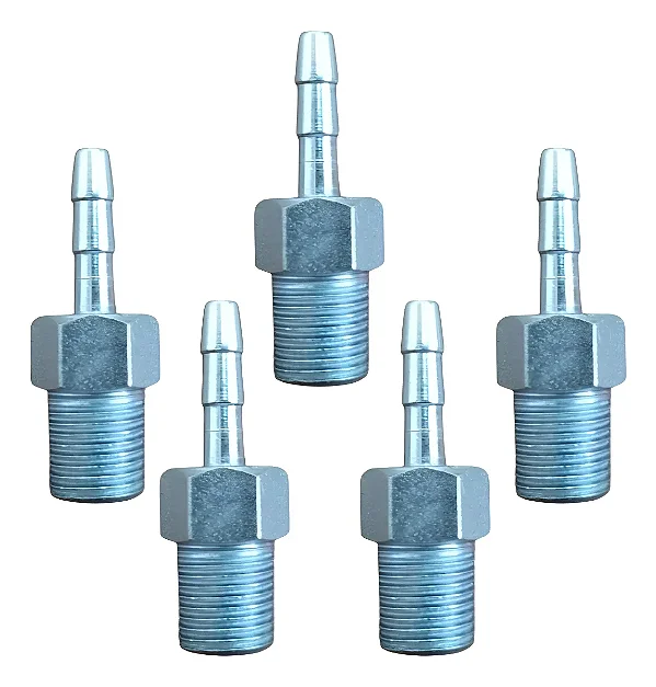 Kit 5 Espigão Adaptador Fixo Macho Rosca 1/8 Npt X Mang 3/16
