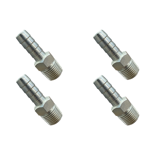 Kit 4 Und Espigão Adaptador Fixo Macho 1/2" x 1/2"