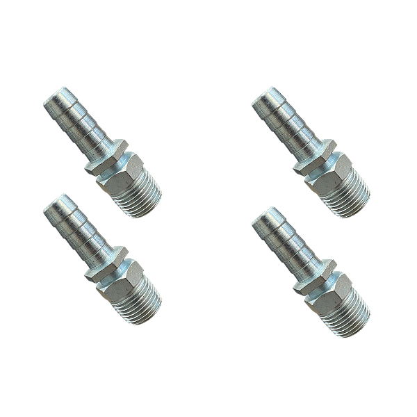 Kit 4 Und Espigão Adaptador Fixo Macho 1/2" x 1/2" Com Canal