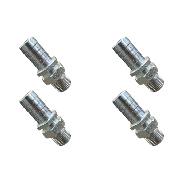 Kit 4 Und Espigão Adaptador Fixo Macho 1/2" x 3/4" Com Canal