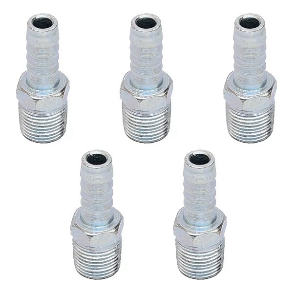 Kit 05 Espigão Fixo Macho Npt Rosca X Escama 3/8'' X 3/8''