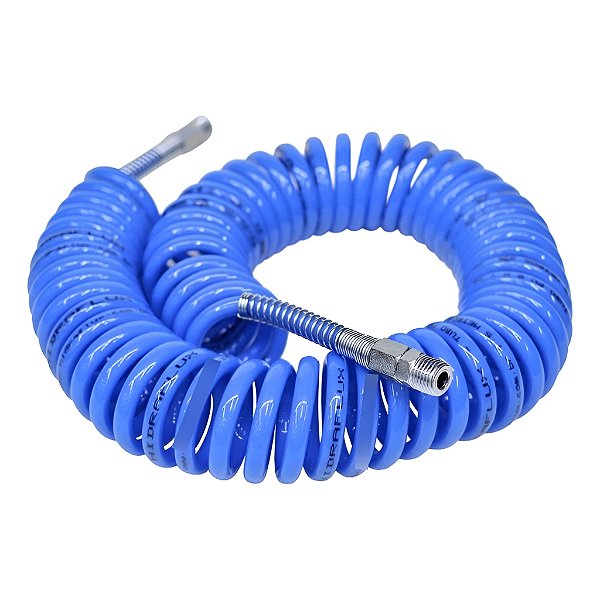Mangueira Espiral Pu Azul 8mmx 10 Metros P/ Ar Comprimido Azul