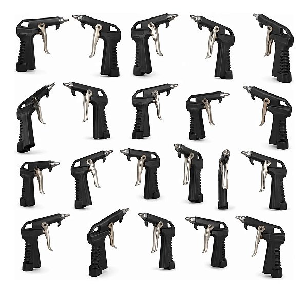 Kit Com 20 Bico De Ar Para Limpeza Tipo Pistola Rosca 1/4