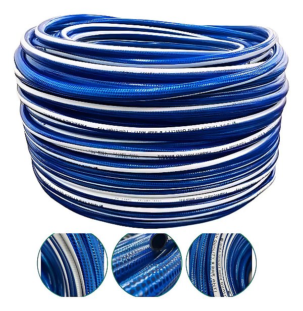 Mangueira Jardim Azul Tricotada Anti Torção 20 Metros Ibirá