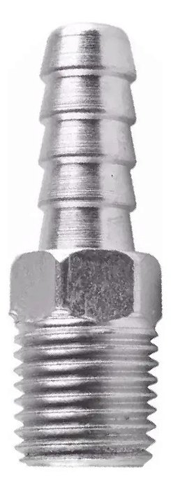 Espigão Adaptador Fixo Macho 1/8  Npt X Mangueira 3/8