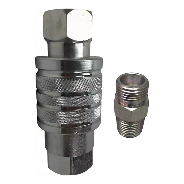 Engate Rápido Hidráulico Agrícola 1/2 Npt + Adaptador M20