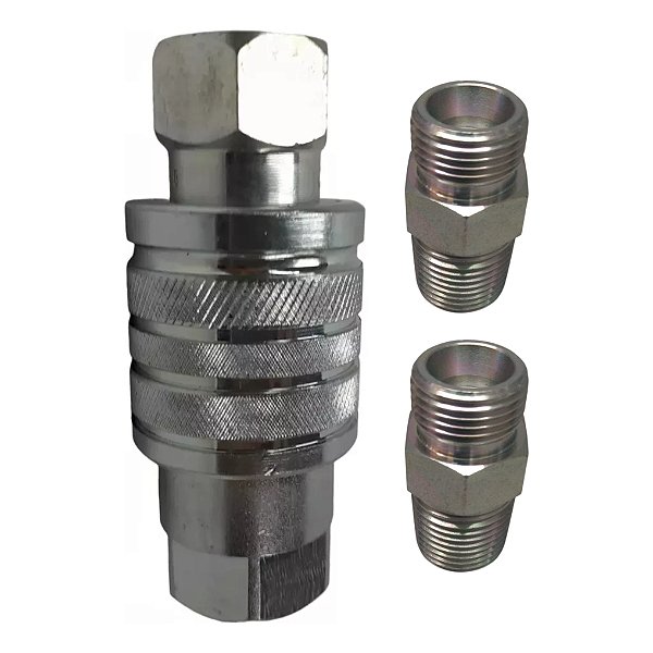 Engate Rápido Hidráulico Agrícola 1/2 Npt + 2 Adaptador M20