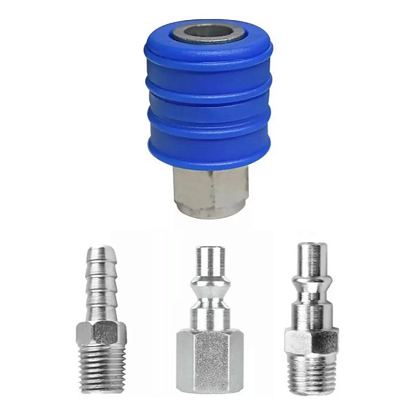 Kit Conexôes Para Compressor Com Engate Rápido De 1/4 Fêmea