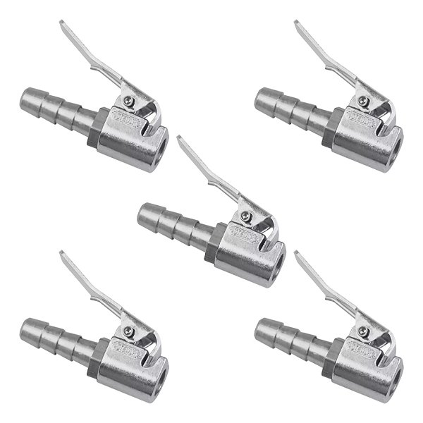 Kit 10 Bicos Presilha Para Encher Pneus Para Mangueiras 1/4