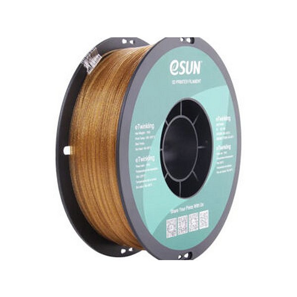 Filamento 3D Esun PLA eTwinkling Gold Ouro Dourado 1Kg