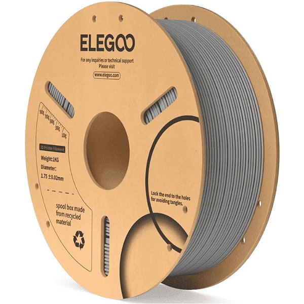 Filamento Elegoo PLA 1.75mm 1Kg Cinza
