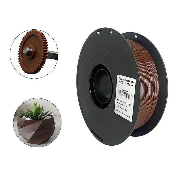 Filamento PETG Marrom 1Kg Master Print