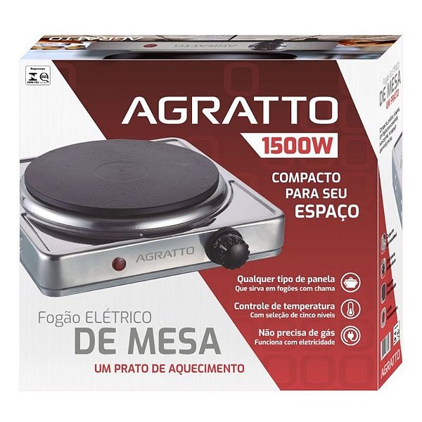FOGÃO ELÉTRICO DE MESA  UM PRATO 1500W 127V