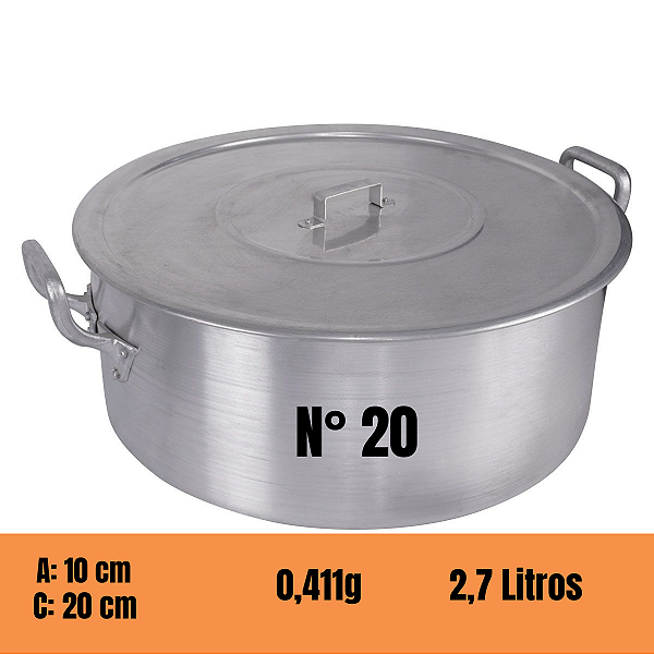 CAÇAROLA 20 STANDARD 2,7 LTS