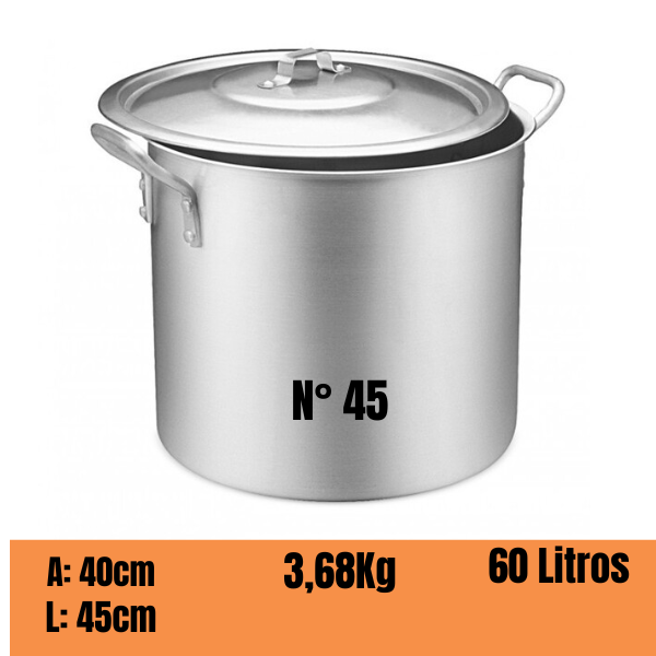 CALDEIRÃO 45 60 L STANDARD C TAMPA