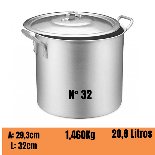 CALDEIRÃO 32 20,8 L STANDARD C TAMPA